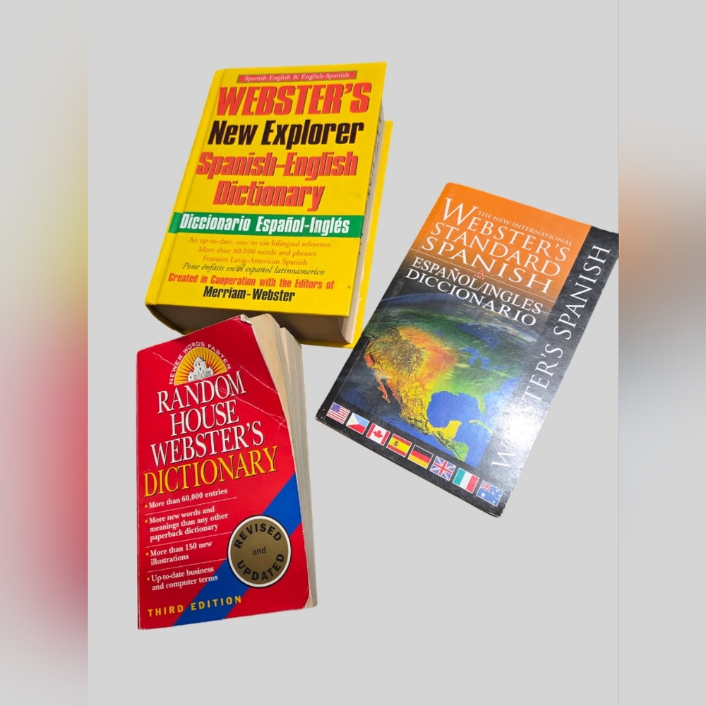 Spanish-English Dictionary Set - Yellow, Red, Multicolor